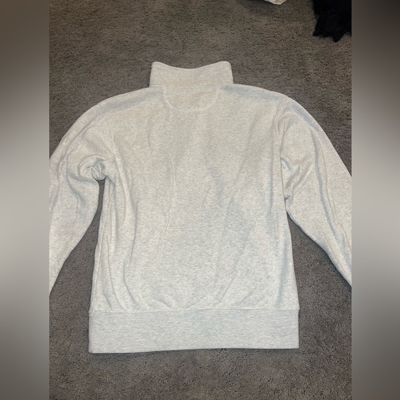 ZOOZATZ WOMEN'S WISCONSIN ¼ ZIP SWEATSHIRT (OATMEAL) - Picture 4 of 4